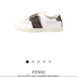 Fendi logo belt trainer sneakers same listing in *The Real Real Not For Sale